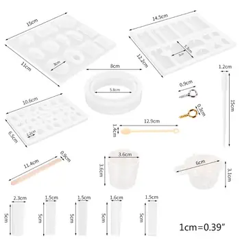 79pcs Silicone Resin Molds Diy Jewelry Casting Molds Tools Set Designs Resin P0RF
79pcs Silicone Resin Molds Diy Jewelry Casting Molds Tools Set Designs Resin P0RF