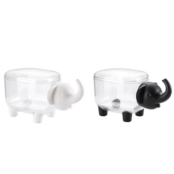 2 Pcs Cute Dustproof Transparent Elephant Shaped Storage Tank Desktop Storage Box Toothpick Cotton Swab Paper Clips Box , White
2 Pcs Cute Dustproof Transparent Elephant Shaped Storage Tank Desktop Storage Box Toothpick Cotton Swab Paper Clips Box , White