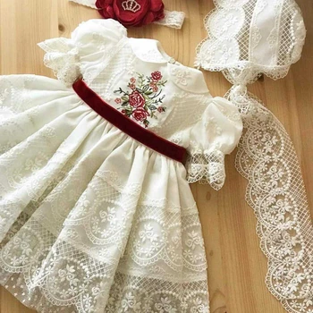 3PCS Autumn Spring Vintage White Lace Princess Spanish Lolita Turkey Ball Gown Bow Dress For Bady Girls Birthday Party 2-10Y 
3PCS Autumn Spring Vintage White Lace Princess Spanish Lolita Turkey Ball Gown Bow Dress For Bady Girls Birthday Party 2-10Y