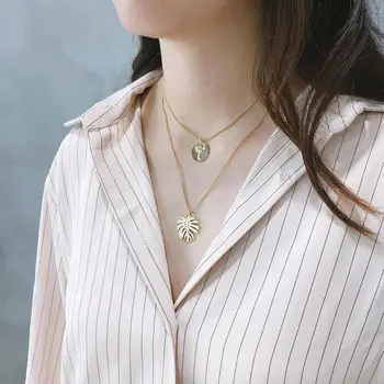 100% Authentic 925 Sterling silver Gold Monstera Leaf & coconut palm Coin Layers/double rows Necklace Fine jEWELRY TLX519
100% Authentic 925 Sterling silver Gold Monstera Leaf & coconut palm Coin Layers/double rows Necklace Fine jEWELRY TLX519
