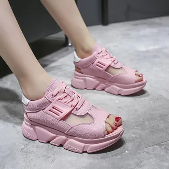 2020 New Female Platform Sandals Women Breathable Mesh Work Shoes Woman Sexy Lace Up Beach Shoes Ladies Summer Sandals Size35-41
2020 New Female Platform Sandals Women Breathable Mesh Work Shoes Woman Sexy Lace Up Beach Shoes Ladies Summer Sandals Size35-41