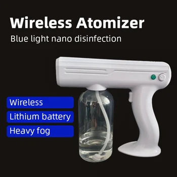 Wireless Disinfection Blue Light Nano Steam Gun Lithium battery charging Portable Fogger Machine nano mist sprayer Smoke Machine
Wireless Disinfection Blue Light Nano Steam Gun Lithium battery charging Portable Fogger Machine nano mist sprayer Smoke Machine