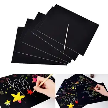 Magic Scratch Art Painting Paper With Drawing Stick Black Magic Graffiti Drawing Paper Eco-friendly Material Kids Painting Paper
Magic Scratch Art Painting Paper With Drawing Stick Black Magic Graffiti Drawing Paper Eco-friendly Material Kids Painting Paper