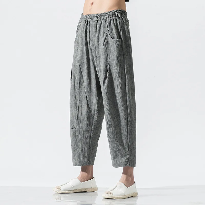 2019 Summer New Style Men'S Wear Chinese-style Cotton Linen Casual Pants Flax Capri Pants Loose-Fit Versatile Baggy Pants
2019 Summer New Style Men'S Wear Chinese-style Cotton Linen Casual Pants Flax Capri Pants Loose-Fit Versatile Baggy Pants