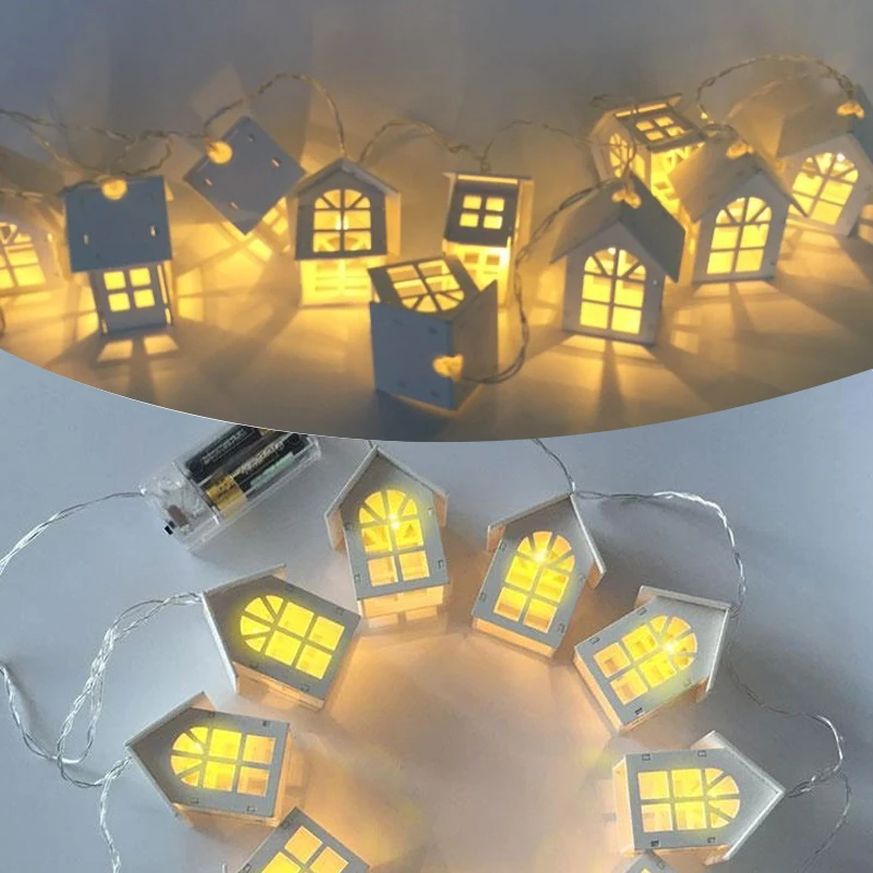 LED Light String Halloween 10LED 1.5M House Shaped Decoration Christmas Warm White Wedding Festivals European Wooden Decor
LED Light String Halloween 10LED 1.5M House Shaped Decoration Christmas Warm White Wedding Festivals European Wooden Decor