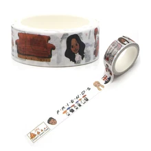 Flyingbee 15mm X 5m กระดาษ Washi เทปมิตรภาพกาวเทป DIY Scrapbooking สติกเกอร์เทปกาว X0260(China)