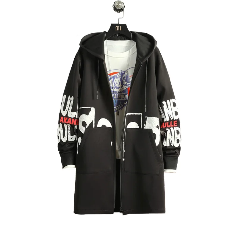 Trench men coat Hooded Printing Long Sleeve Mens Windbreaker Youth dust coat Trench Jackets Hip Hop Street Casual Fashion Autumn
Trench men coat Hooded Printing Long Sleeve Mens Windbreaker Youth dust coat Trench Jackets Hip Hop Street Casual Fashion Autumn