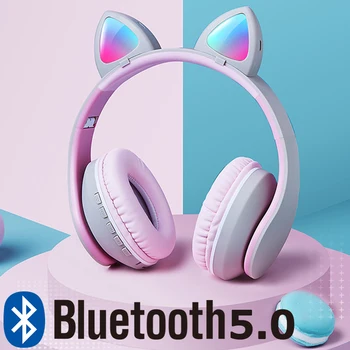 Cat Ear Headphones Bluetooth 5.0 Headset Support TF Card 3.5mm Plug With Mic Wireless LED Noise Cancelling Kids Headphone
Cat Ear Headphones Bluetooth 5.0 Headset Support TF Card 3.5mm Plug With Mic Wireless LED Noise Cancelling Kids Headphone