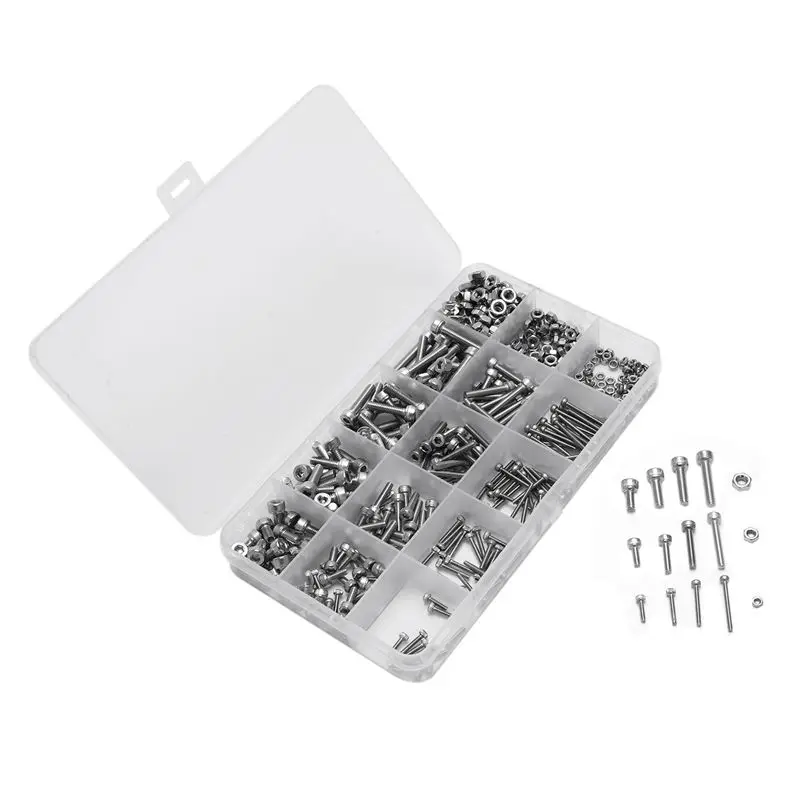 ABSF Stainless Steel Screw and Nut 535pcs, M2 M3 M4 Hex Socket head Cap Screws Assortment Set Kit
ABSF Stainless Steel Screw and Nut 535pcs, M2 M3 M4 Hex Socket head Cap Screws Assortment Set Kit