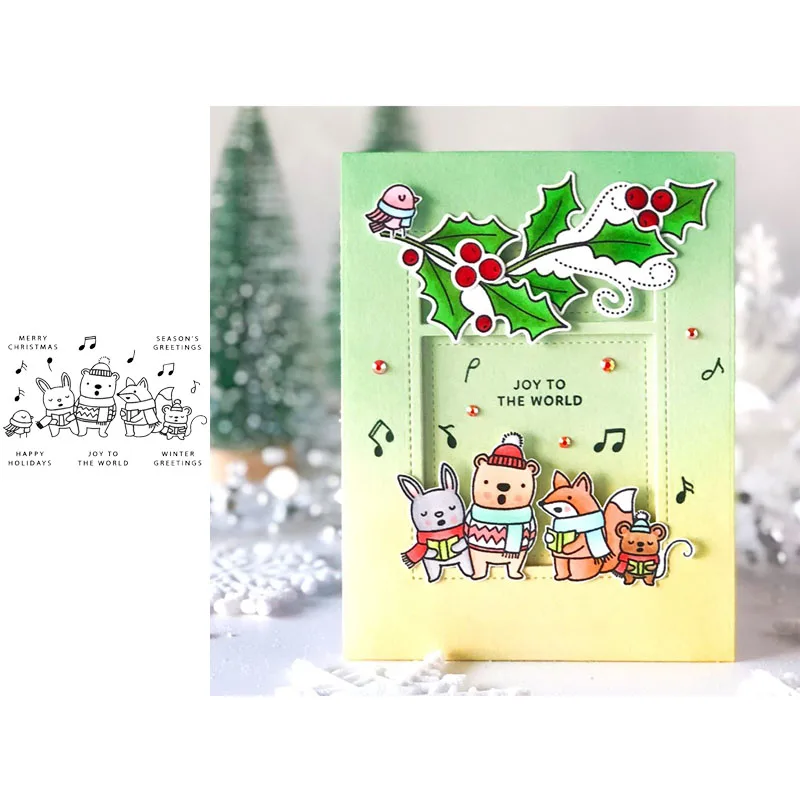 Singing Animal Merry Christmas Blessing Word Decorations Transparent Clear Stamps for DIY Scrapbooking Cards Crafts 2019 New
Singing Animal Merry Christmas Blessing Word Decorations Transparent Clear Stamps for DIY Scrapbooking Cards Crafts 2019 New