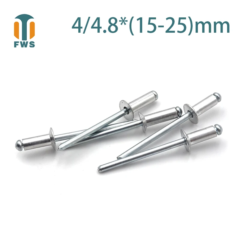 10PCS M4M4.8 Multi Size Aluminium Open End Countersunk Head Break Mandrel Blind Rivet Nail Pop Rivets for Furniture Car Aircraft
10PCS M4M4.8 Multi Size Aluminium Open End Countersunk Head Break Mandrel Blind Rivet Nail Pop Rivets for Furniture Car Aircraft