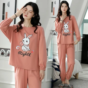 XIZOU Women Pajamas Cute Pyjamas Girl Casual Lounge Wear Top And Pants Sleepwear Cotton Soft Pajamas Set Casual Homewear Woman
XIZOU Women Pajamas Cute Pyjamas Girl Casual Lounge Wear Top And Pants Sleepwear Cotton Soft Pajamas Set Casual Homewear Woman