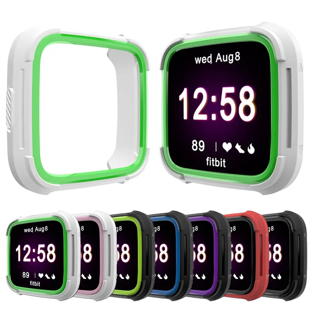 Fashion Hard Soft Two-tone TPU PC Cover For Fitbit Versa Case Full Protection Silicone Accessories Screen Protective Case
Fashion Hard Soft Two-tone TPU PC Cover For Fitbit Versa Case Full Protection Silicone Accessories Screen Protective Case