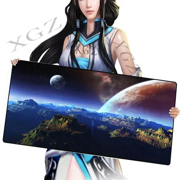 

XGZ Fantasy Planet Mountain Locking edge large mouse pad custom computer desk non-slip couple coaster for Csgo Dota Gamer