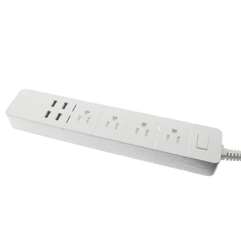Power Strip WiFi Smart Plug 4 US standard AC Socket ,4 usb,Remote Control Outlet with 1.8m Extension Cord Independent Switch
Power Strip WiFi Smart Plug 4 US standard AC Socket ,4 usb,Remote Control Outlet with 1.8m Extension Cord Independent Switch