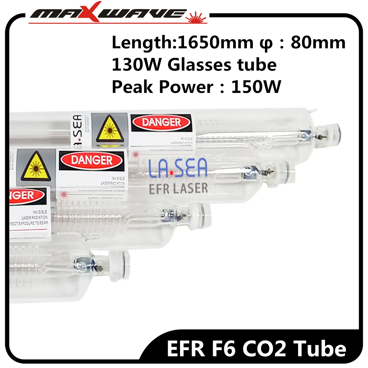 Maxwave EFR CO2 лазерная трубка F6 130 Вт 150 Максимальная мощность 1650 Длина мм диаметр 80 5