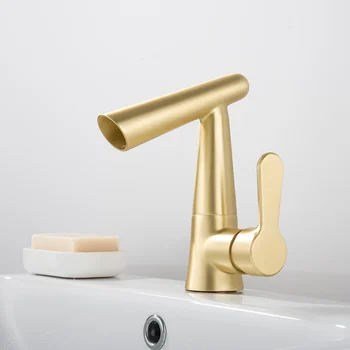 Basin Faucets Gold Brass Faucet Square Bathroom Faucet Single Handle Toilet Hot And Cold Mixer Water mixing valve taps 
Basin Faucets Gold Brass Faucet Square Bathroom Faucet Single Handle Toilet Hot And Cold Mixer Water mixing valve taps