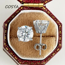 COSYA 100% 925 Sterling Silver Real 2 Carat Moissanite Four Claws Stud Earrings For Women Sparkling Wedding Party Fine Jewelry
COSYA 100% 925 Sterling Silver Real 2 Carat Moissanite Four Claws Stud Earrings For Women Sparkling Wedding Party Fine Jewelry