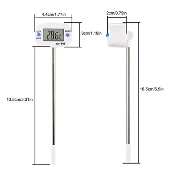 Meat Thermometer Digital Steak Thermometer BBQ Thermometer for Grilling Long Probe for Kitchen Cooking DC120 
Meat Thermometer Digital Steak Thermometer BBQ Thermometer for Grilling Long Probe for Kitchen Cooking DC120