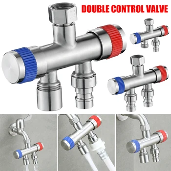 New Stainless Steel 1 In 2 Out 2 Way Water Spliter Faucet Hose Bibb for Washing Machine QP2 
New Stainless Steel 1 In 2 Out 2 Way Water Spliter Faucet Hose Bibb for Washing Machine QP2