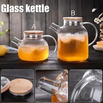 1L/1.8L Big Transparent Borosilicate Glass Teapot Heat-Resistant Large Clear Tea Pot Flower Tea Set Puer Kettle Office Home Tool
1L/1.8L Big Transparent Borosilicate Glass Teapot Heat-Resistant Large Clear Tea Pot Flower Tea Set Puer Kettle Office Home Tool