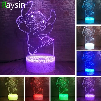 Stitch Cartoon Modeling Kawaii Smart 7 Color Crack Bright Base Daughter Room Safe Sleeping Decor Child Kids Baby Friend Toy Gift
Stitch Cartoon Modeling Kawaii Smart 7 Color Crack Bright Base Daughter Room Safe Sleeping Decor Child Kids Baby Friend Toy Gift