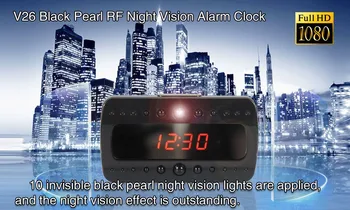 1080p Black Pearl RF Night Vision Alarm Clock multi-function clock camera Recording While charger 
1080p Black Pearl RF Night Vision Alarm Clock multi-function clock camera Recording While charger