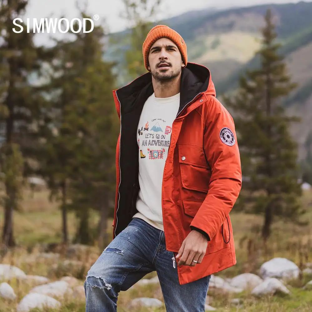 SIMWOOD 2019 Winter new 90% white duck down coats men multi-pockets hooded warm jackets high quality plus size coats SI980618
SIMWOOD 2019 Winter new 90% white duck down coats men multi-pockets hooded warm jackets high quality plus size coats SI980618