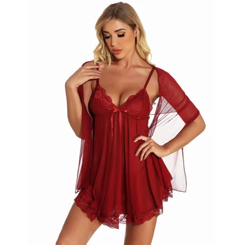 Pajamas Set Sexy Nightie Large Size Robe and Suspender Skirt Thin Mesh Transparent Lace Pajamas for Women Plus Size Sleepwear
Pajamas Set Sexy Nightie Large Size Robe and Suspender Skirt Thin Mesh Transparent Lace Pajamas for Women Plus Size Sleepwear