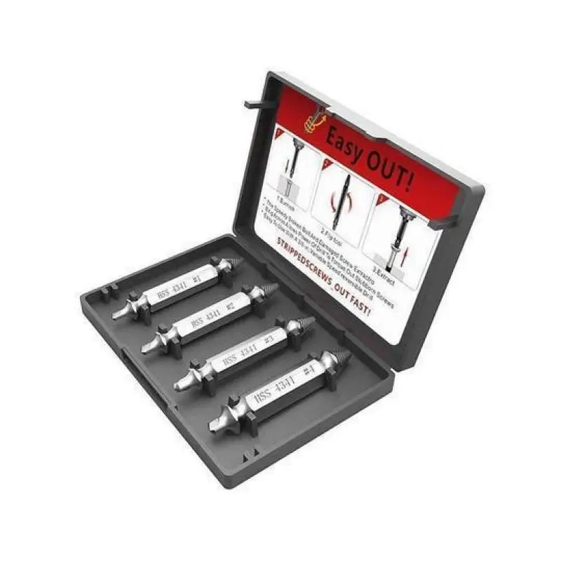 1/4''Schraubenentferner Set Double Side Drill Out Damaged Screw Extractor Drill Bit Guide Set Broken Bolt Stud Remover Tool
1/4''Schraubenentferner Set Double Side Drill Out Damaged Screw Extractor Drill Bit Guide Set Broken Bolt Stud Remover Tool