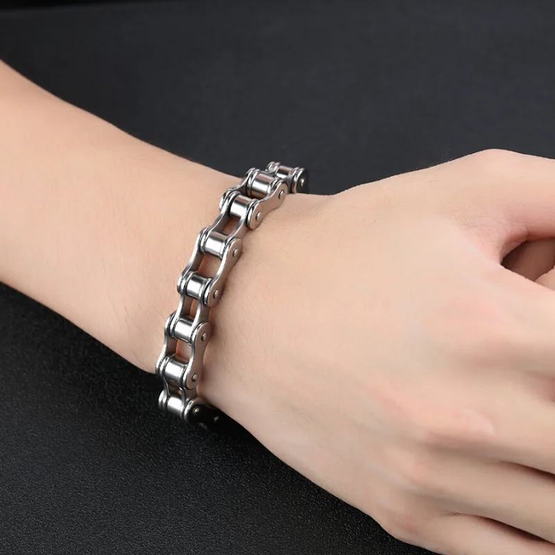 Fashion Men Stainless Steel Motorcycle Bike Chain Bracelet Bangle Jewelry Gift 
Fashion Men Stainless Steel Motorcycle Bike Chain Bracelet Bangle Jewelry Gift
