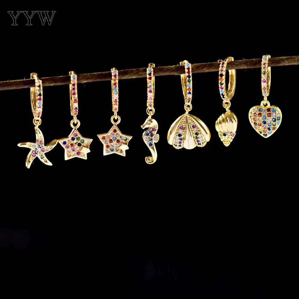 Elegant Women Dangle Hanging Earrings Heart Shell Trumpet Starfish Star Pendant Multiple Kinds Casual Female Femme Brinco Mujer
Elegant Women Dangle Hanging Earrings Heart Shell Trumpet Starfish Star Pendant Multiple Kinds Casual Female Femme Brinco Mujer