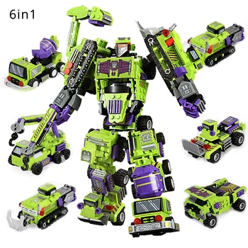 6IN1 Building Blocks Devastator Transformation Engineering Vehicles Robot Block Technic Mixer Bricks Excavator City Children Toy
6IN1 Building Blocks Devastator Transformation Engineering Vehicles Robot Block Technic Mixer Bricks Excavator City Children Toy