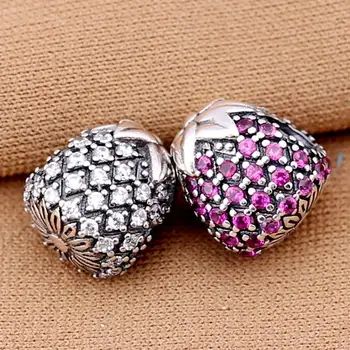 S925 Bead Charm Sparkling Pineapple With Clear & Rose Cubic Zirconia Bead fit Lady Bracelet DIY Jewelry
S925 Bead Charm Sparkling Pineapple With Clear & Rose Cubic Zirconia Bead fit Lady Bracelet DIY Jewelry