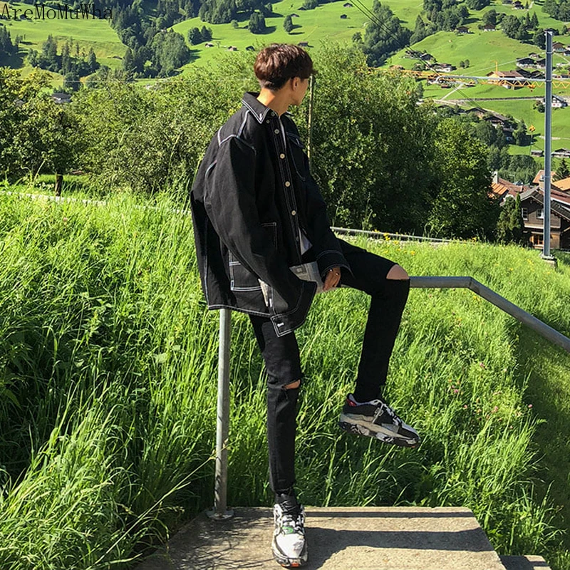 AreMoMuWha Autumn Winter New Black Washed Denim Jacket Male Korean Version of The Student Handsome Clothes Loose Jacket QX1239
AreMoMuWha Autumn Winter New Black Washed Denim Jacket Male Korean Version of The Student Handsome Clothes Loose Jacket QX1239
