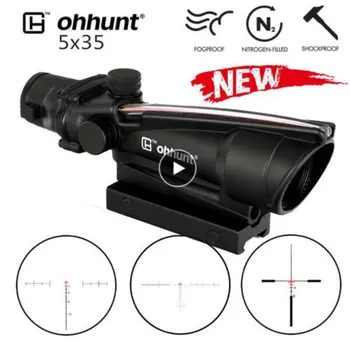 Tactical 5x35 ACOG Style Real Fiber Red or Green Glass Illuminated Chevron Etched Reticle Optics Sights Hunting RifleScopes
Tactical 5x35 ACOG Style Real Fiber Red or Green Glass Illuminated Chevron Etched Reticle Optics Sights Hunting RifleScopes
