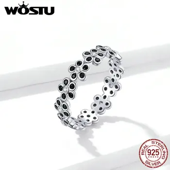 WOSTU Hot Sale 925 Sterling Silver Stackable Daisy Floral Wedding Rings For Women Black Zircon Fashion Jewelry Gift FNR128
WOSTU Hot Sale 925 Sterling Silver Stackable Daisy Floral Wedding Rings For Women Black Zircon Fashion Jewelry Gift FNR128