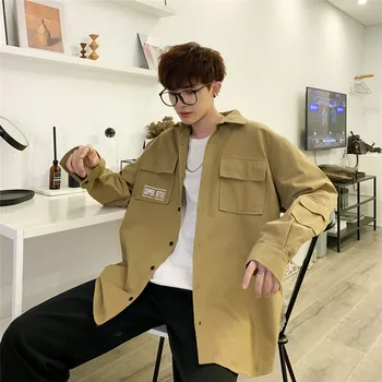 Autumn Men's Clothing Solid Color Hawaiian Shirt Man Long Sleeve Tide Printing Work Clothes Shirt Loose Coat French Cuff Shirts
Autumn Men's Clothing Solid Color Hawaiian Shirt Man Long Sleeve Tide Printing Work Clothes Shirt Loose Coat French Cuff Shirts