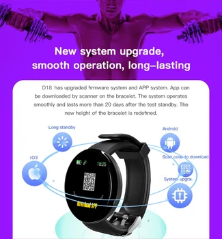 D18 Smart Wristband Blood Pressure Round Smartwatch Waterproof Sport Smart Watch Fitness Tracker For Android IOS
D18 Smart Wristband Blood Pressure Round Smartwatch Waterproof Sport Smart Watch Fitness Tracker For Android IOS