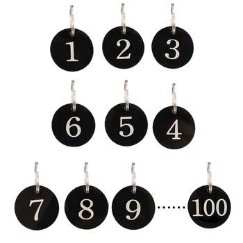 100Pcs Round Round Useful Durable Helpful Longlasting Number Tags Number Key Rings for Hotel Mall Restaurant
100Pcs Round Round Useful Durable Helpful Longlasting Number Tags Number Key Rings for Hotel Mall Restaurant