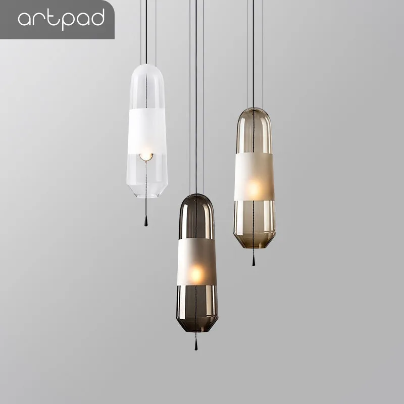 Artpad Nordic Contemporary Living room Long Glass Hanging Lamp with E14 Bulb Amber Clear Gray Bedside Decor Hanging Chandelier
Artpad Nordic Contemporary Living room Long Glass Hanging Lamp with E14 Bulb Amber Clear Gray Bedside Decor Hanging Chandelier