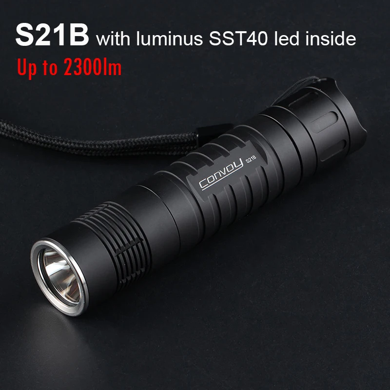 Flashlight Convoy S21B with Luminus SST40 Led Torch EDC Flash Light Tactical Linterna 21700 18650 Lanterna Camping Work Lamp
Flashlight Convoy S21B with Luminus SST40 Led Torch EDC Flash Light Tactical Linterna 21700 18650 Lanterna Camping Work Lamp