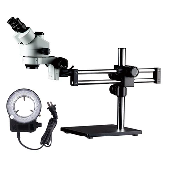 7X-45X Stereo Trinocular Microscope Boom Stand LED Ring Light digital microscope for electronics laboratory microscope lens
7X-45X Stereo Trinocular Microscope Boom Stand LED Ring Light digital microscope for electronics laboratory microscope lens
