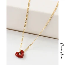 Peri'sBox Cute Hollow Love Heart Enamel Figaro Chain Pendant Necklaces Bohemian Charms Vintage Trendy Necklaces For Women Gifts
Peri'sBox Cute Hollow Love Heart Enamel Figaro Chain Pendant Necklaces Bohemian Charms Vintage Trendy Necklaces For Women Gifts