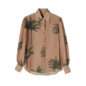 Palm Tree Print Women Shirt loose Long Sleeve casual lady Blouses tops Spring / Summer 2020 New
Palm Tree Print Women Shirt loose Long Sleeve casual lady Blouses tops Spring / Summer 2020 New