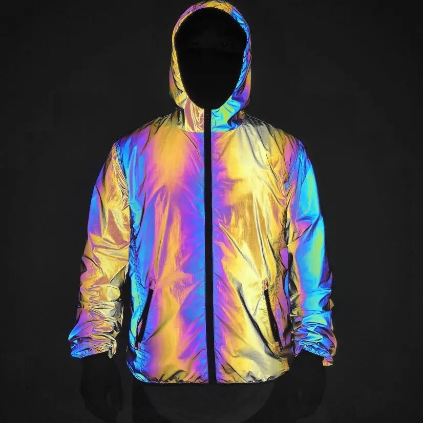 Autumn Men Night Colorful Reflective Hooded Jacket Casual Windbreaker Male Hip Hop Jackets and Coat Drop Shipping
Autumn Men Night Colorful Reflective Hooded Jacket Casual Windbreaker Male Hip Hop Jackets and Coat Drop Shipping