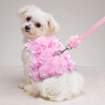 Adjustable Three-dimensional flower pet leash Small Dogs Cats Vest Harnesses Strap Breathable Pink Flower Pet Harness Leash Set
Adjustable Three-dimensional flower pet leash Small Dogs Cats Vest Harnesses Strap Breathable Pink Flower Pet Harness Leash Set