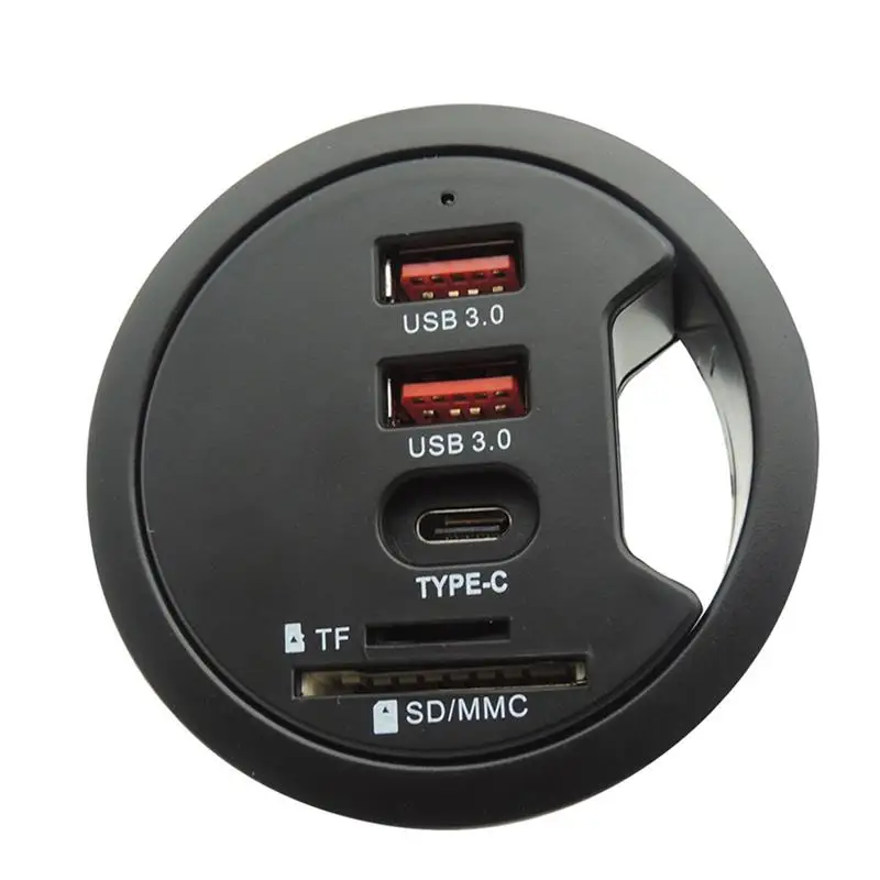 New USB Hub Home Office Table Grommet Mounted USB Extender with Type-c Port SD TF Card Reader EU Plug
New USB Hub Home Office Table Grommet Mounted USB Extender with Type-c Port SD TF Card Reader EU Plug