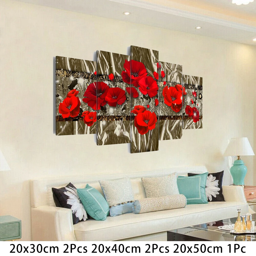 5Pcs Art Oil Painting Unframed Modern Canvas Print Wall Picture Mural Five Joints Tricolor Flower Modern Home Room Decor
5Pcs Art Oil Painting Unframed Modern Canvas Print Wall Picture Mural Five Joints Tricolor Flower Modern Home Room Decor