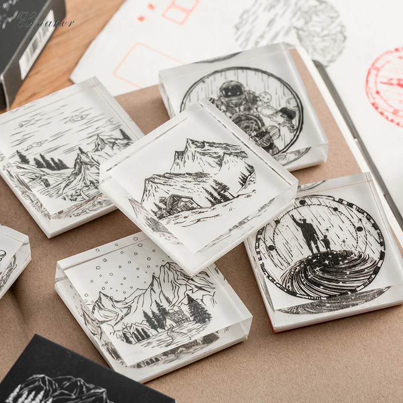 XINAHER Vintage universe mountain stamp DIY acrylic rubber stamps for stationery scrapbooking transparent stamps
XINAHER Vintage universe mountain stamp DIY acrylic rubber stamps for stationery scrapbooking transparent stamps